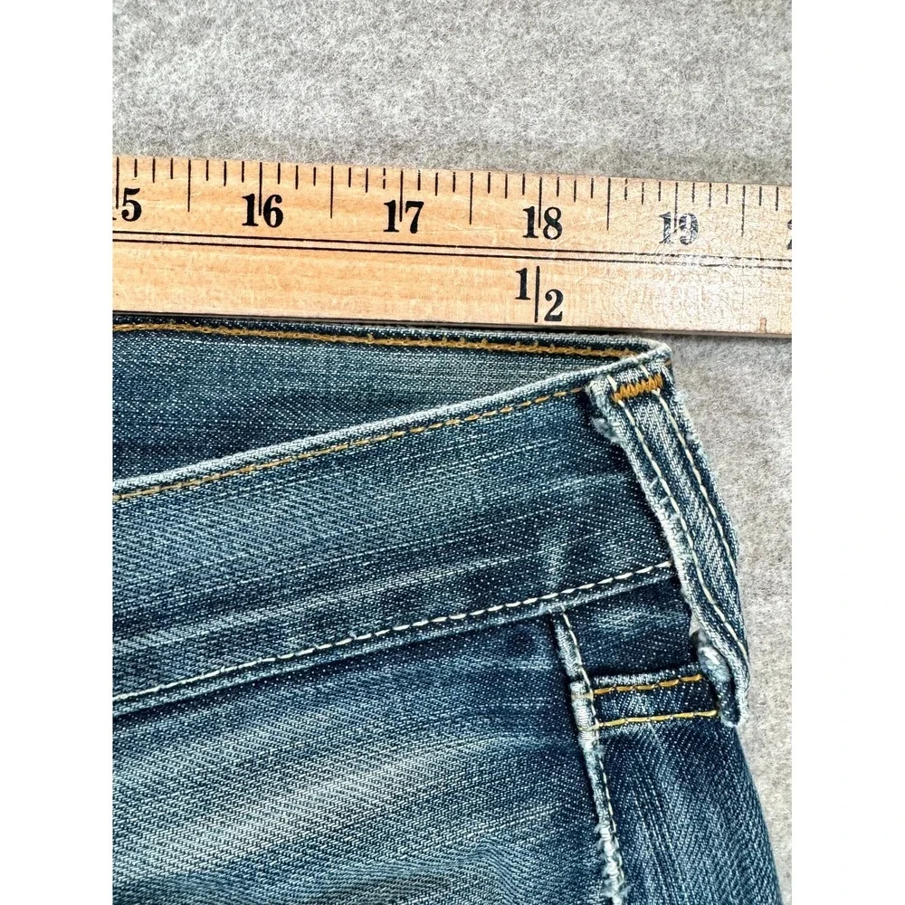 Levi's 501 Straight Leg Jeans Mens 38x34 Blue Denim Button Fly Grunge 00501-0154